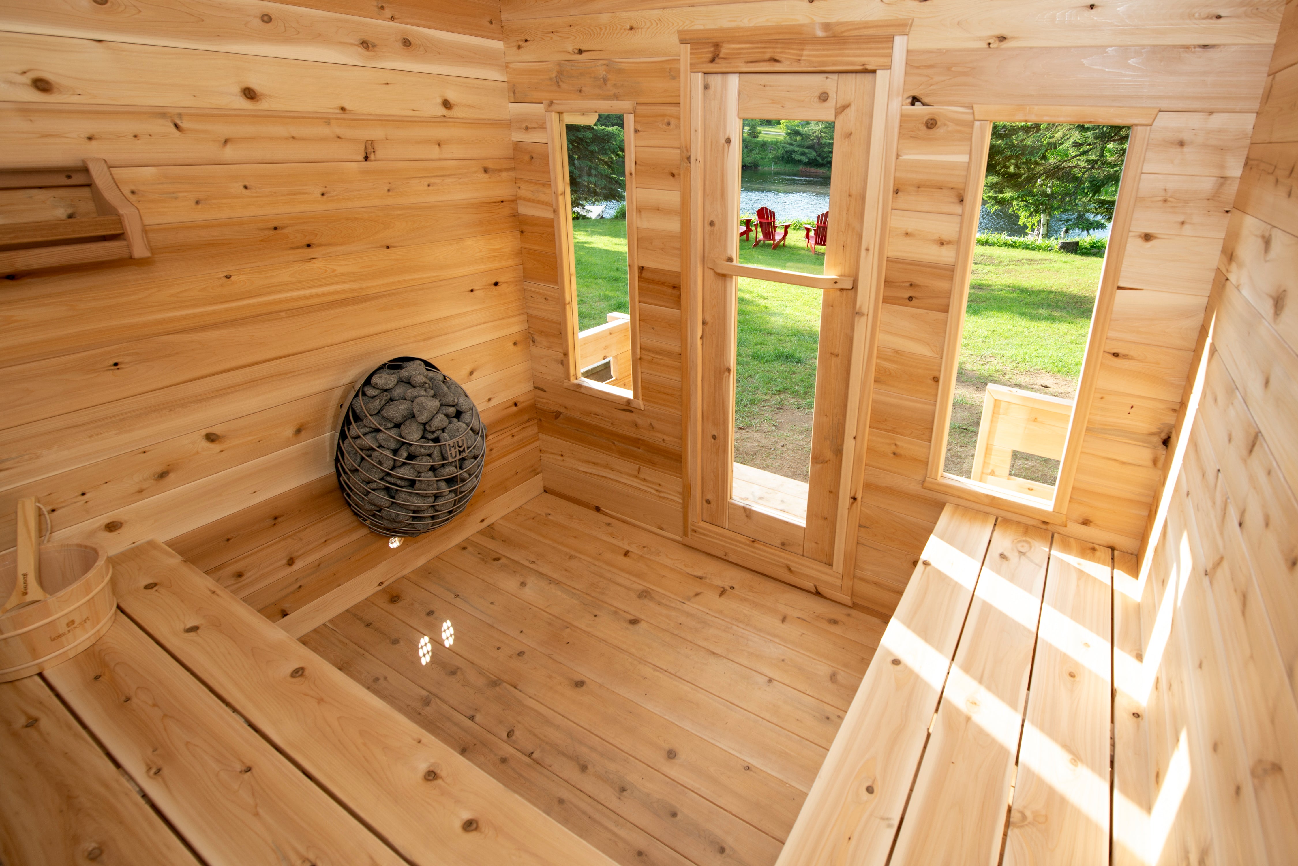 Leisurecraft CT Georgian Cabin Sauna with Porch