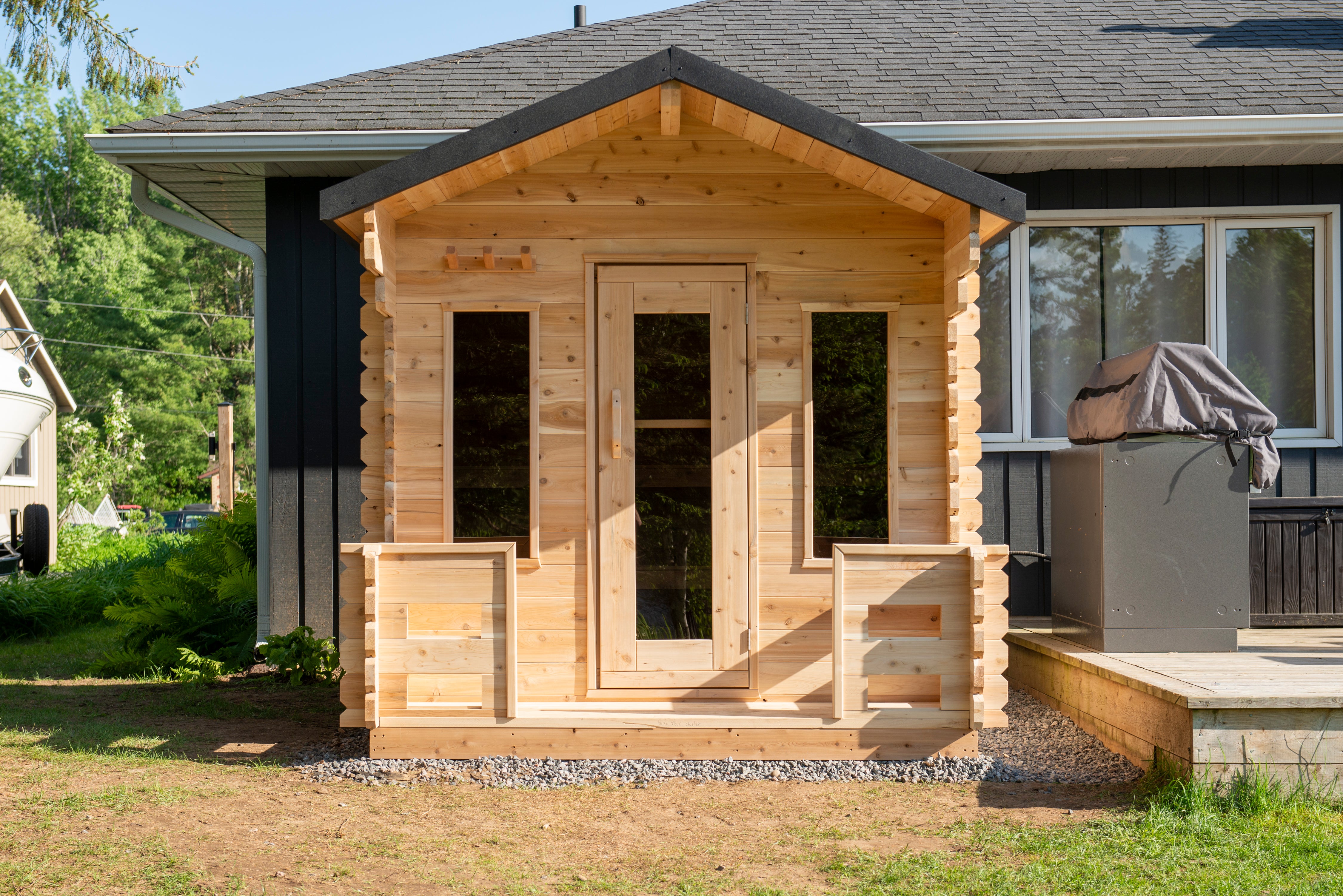 Leisurecraft CT Georgian Cabin Sauna with Porch