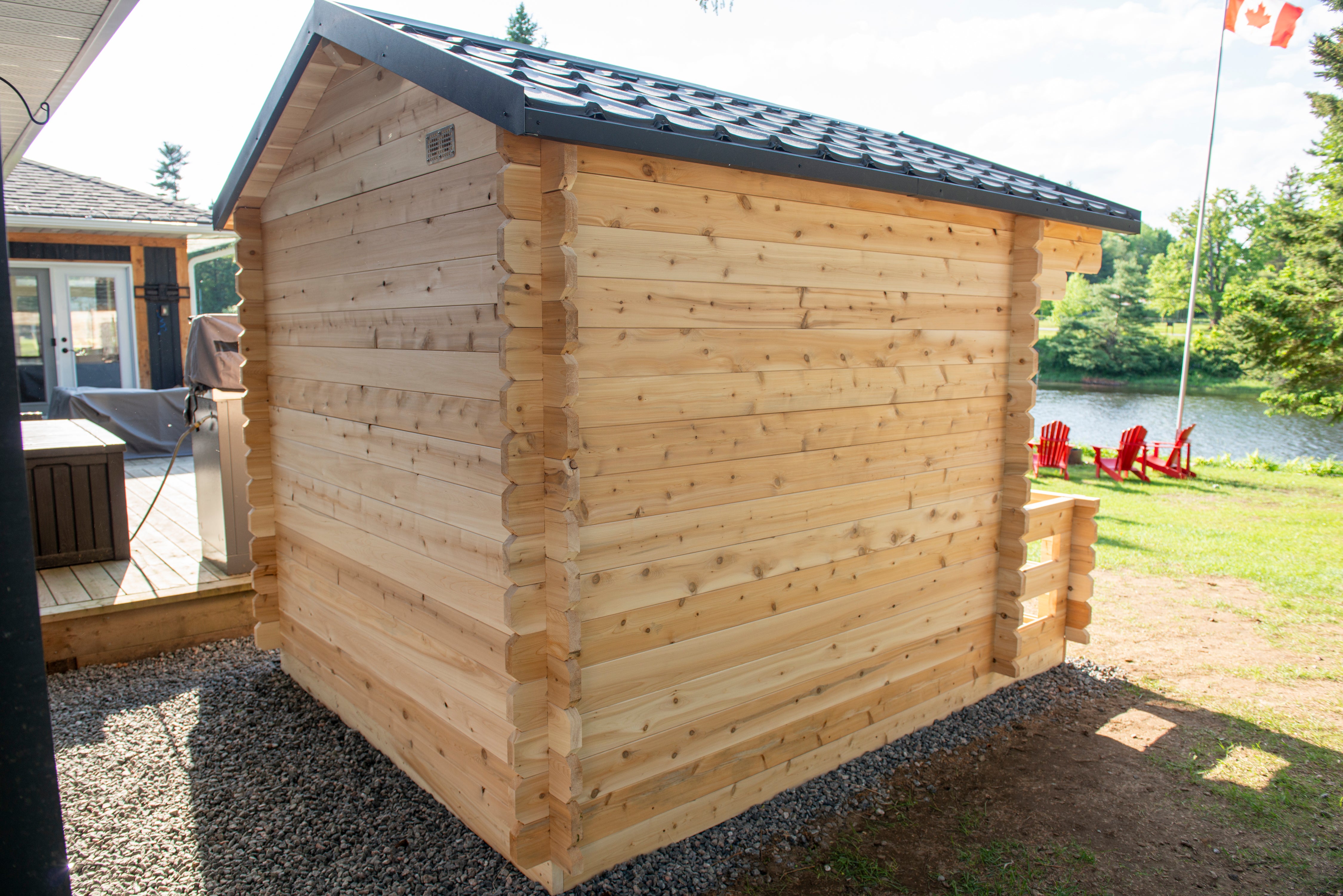 Leisurecraft CT Georgian Cabin Sauna with Porch