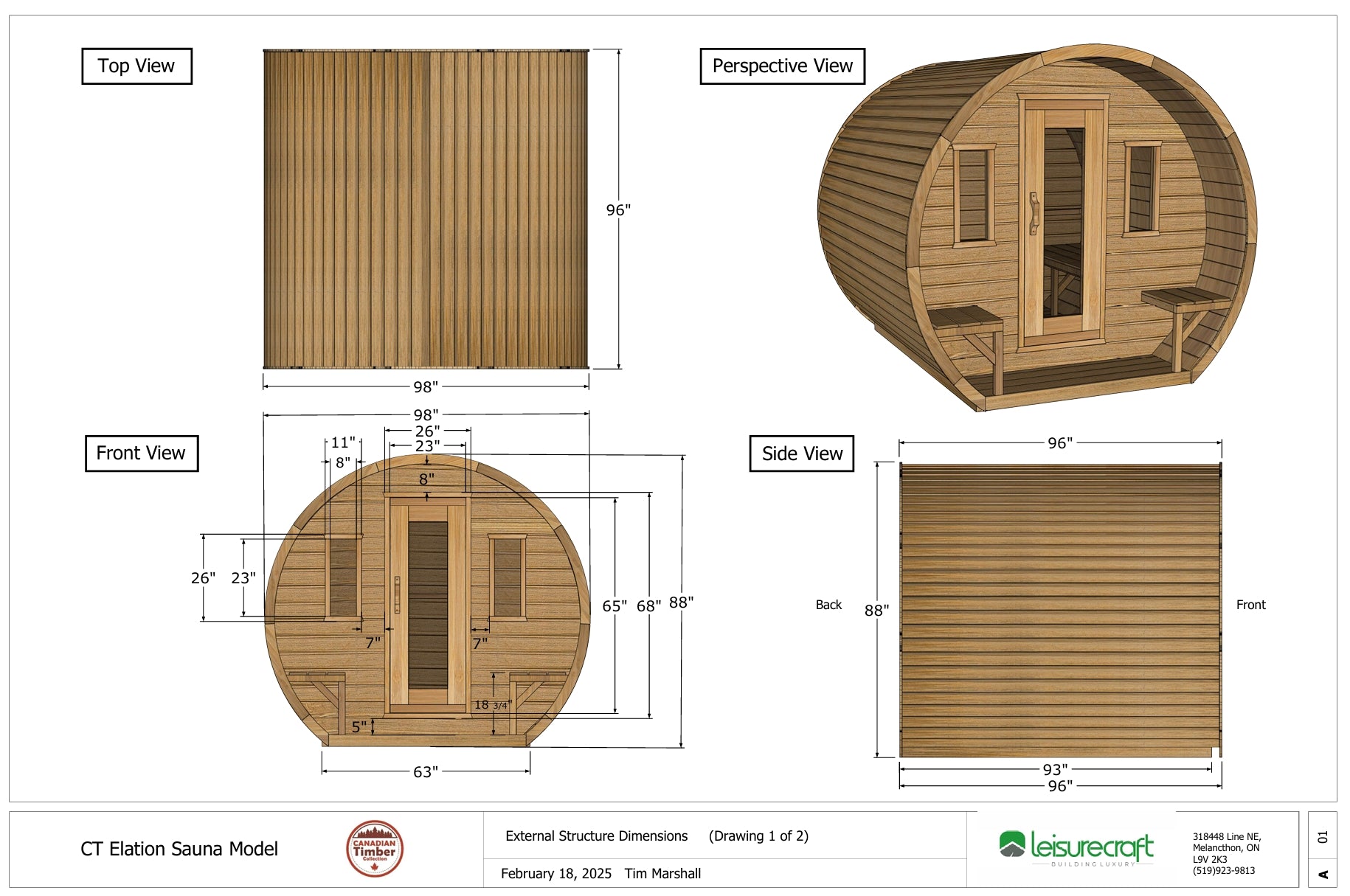 Leisurecraft CT Elation Sauna