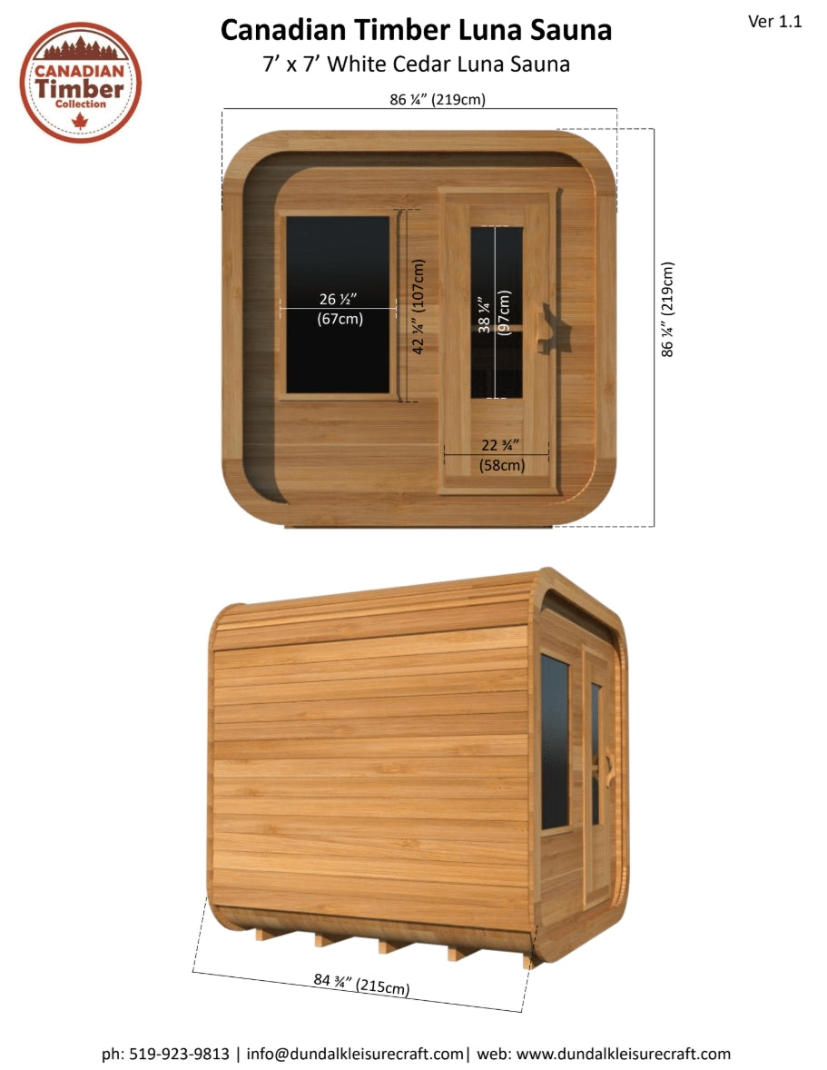 Leisurecraft CT Luna Sauna