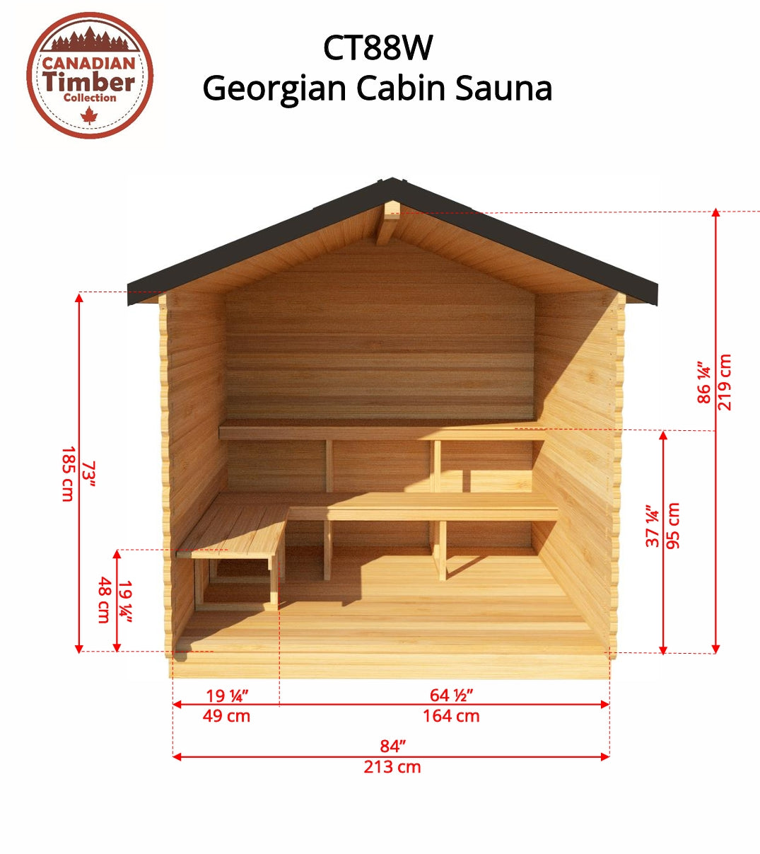 Leisurecraft CT Georgian Cabin Sauna